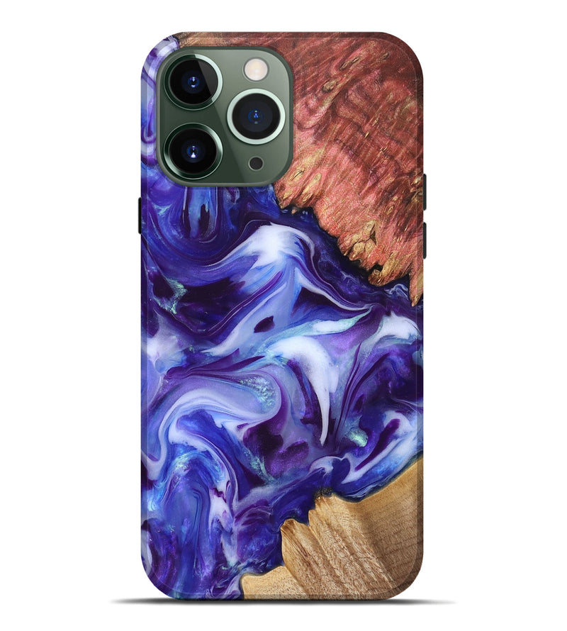 iPhone 13 Pro Max Wood Live Edge Phone Case - Dock (Purple, 832051)
