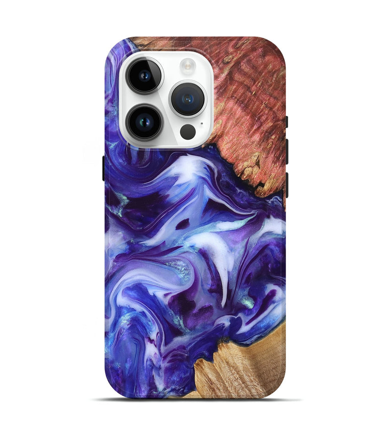 iPhone 15 Pro Wood Live Edge Phone Case - Dock (Purple, 832051)