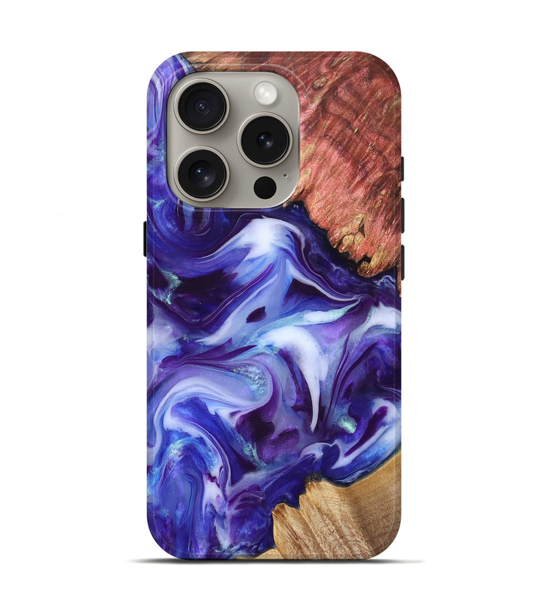 iPhone 16 Pro Wood Live Edge Phone Case - Dock (Purple, 832051)