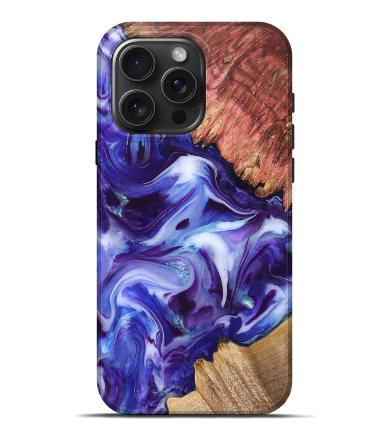 iPhone 16 Pro Max Wood Live Edge Phone Case - Dock (Purple, 832051)