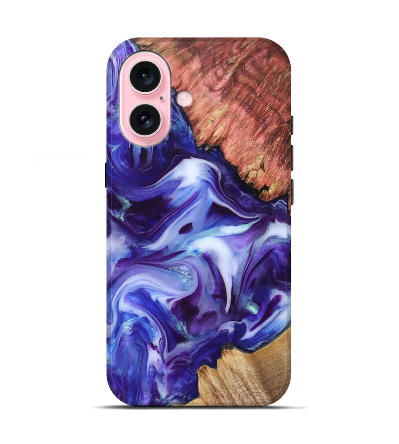 iPhone 17 Wood Live Edge Phone Case - Dock (Purple, 832051)