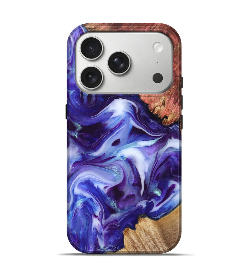 iPhone 17 Pro Wood Live Edge Phone Case - Dock (Purple, 832051)