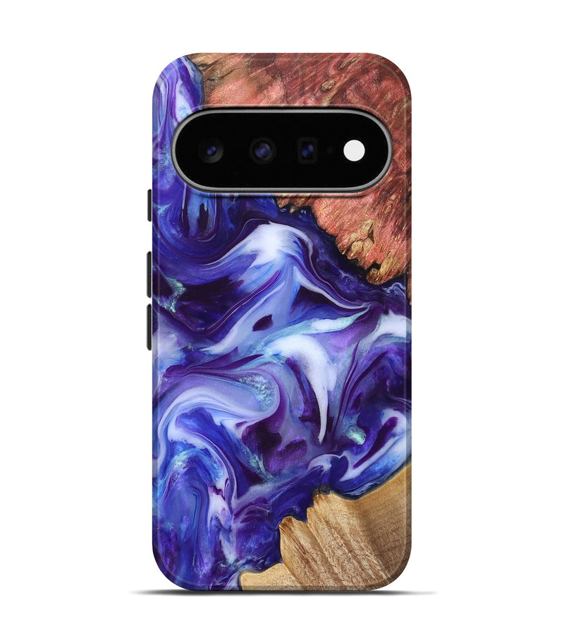 Pixel 11 Pro Wood Live Edge Phone Case - Dock (Purple, 832051)