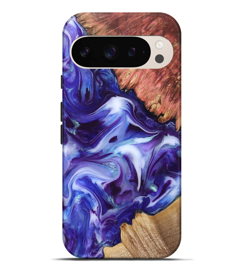 Pixel 9 Pro XL Wood Live Edge Phone Case - Dock (Purple, 832051)