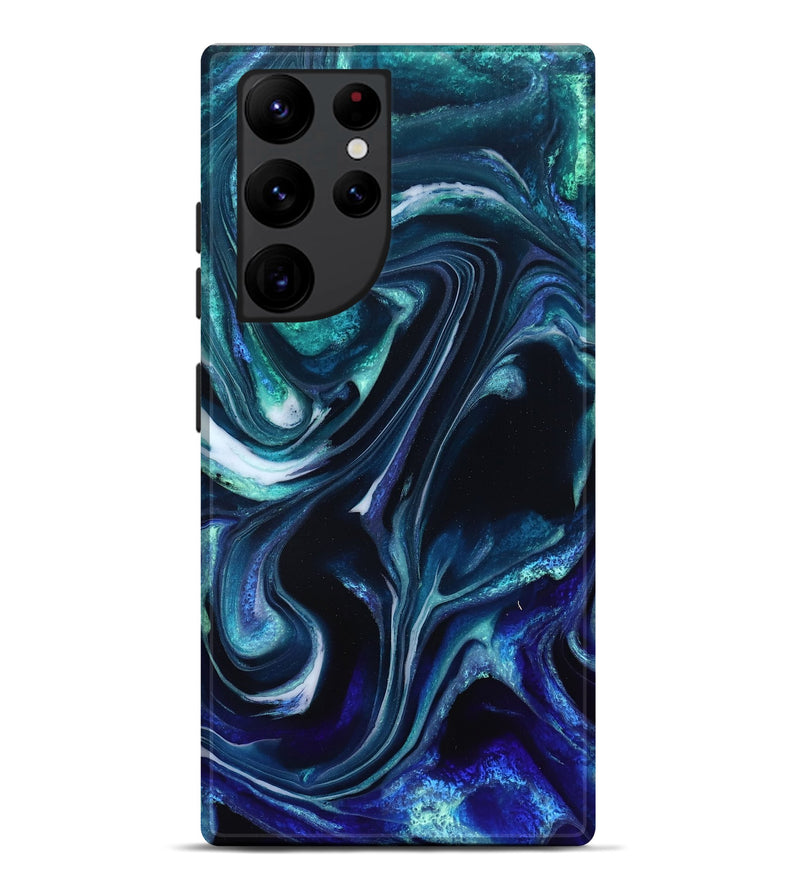 Galaxy S22 Ultra ResinArt Live Edge Phone Case - Miracle (Blue, 832052)