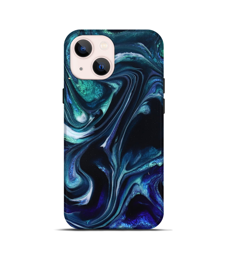 iPhone 13 mini ResinArt Live Edge Phone Case - Miracle (Blue, 832052)