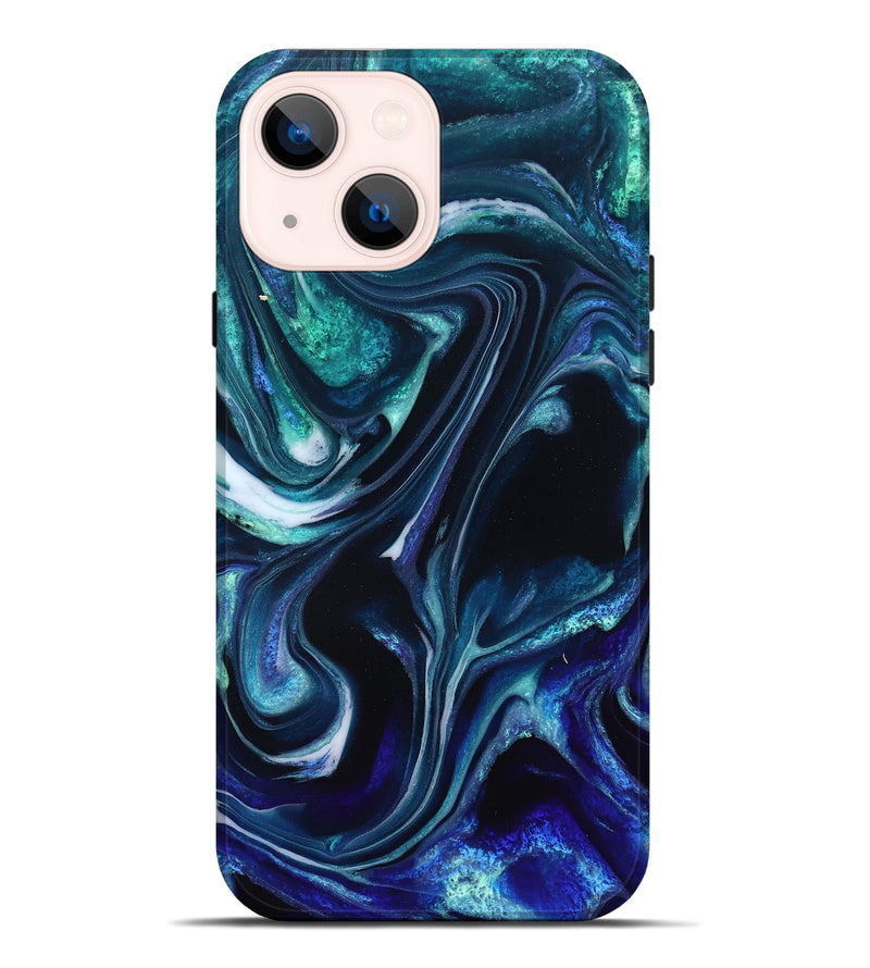iPhone 14 Plus ResinArt Live Edge Phone Case - Miracle (Blue, 832052)