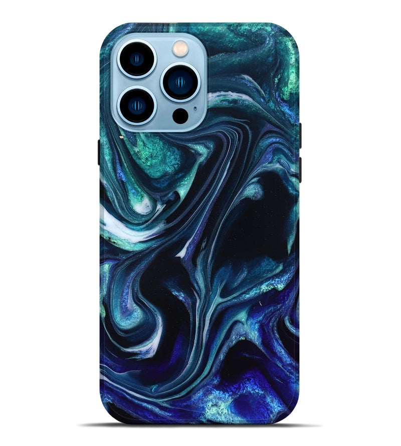 iPhone 14 Pro Max ResinArt Live Edge Phone Case - Miracle (Blue, 832052)