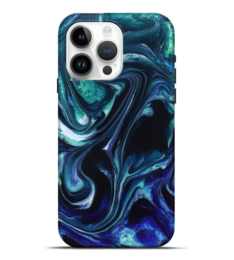 iPhone 15 Pro Max ResinArt Live Edge Phone Case - Miracle (Blue, 832052)