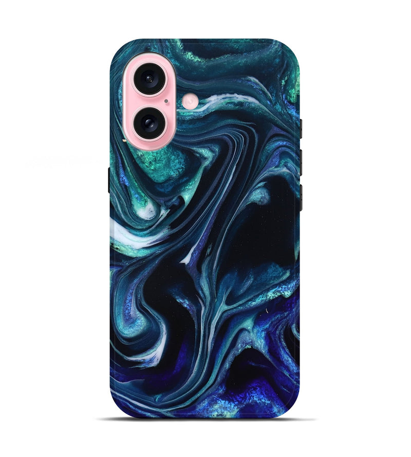 iPhone 17 ResinArt Live Edge Phone Case - Miracle (Blue, 832052)
