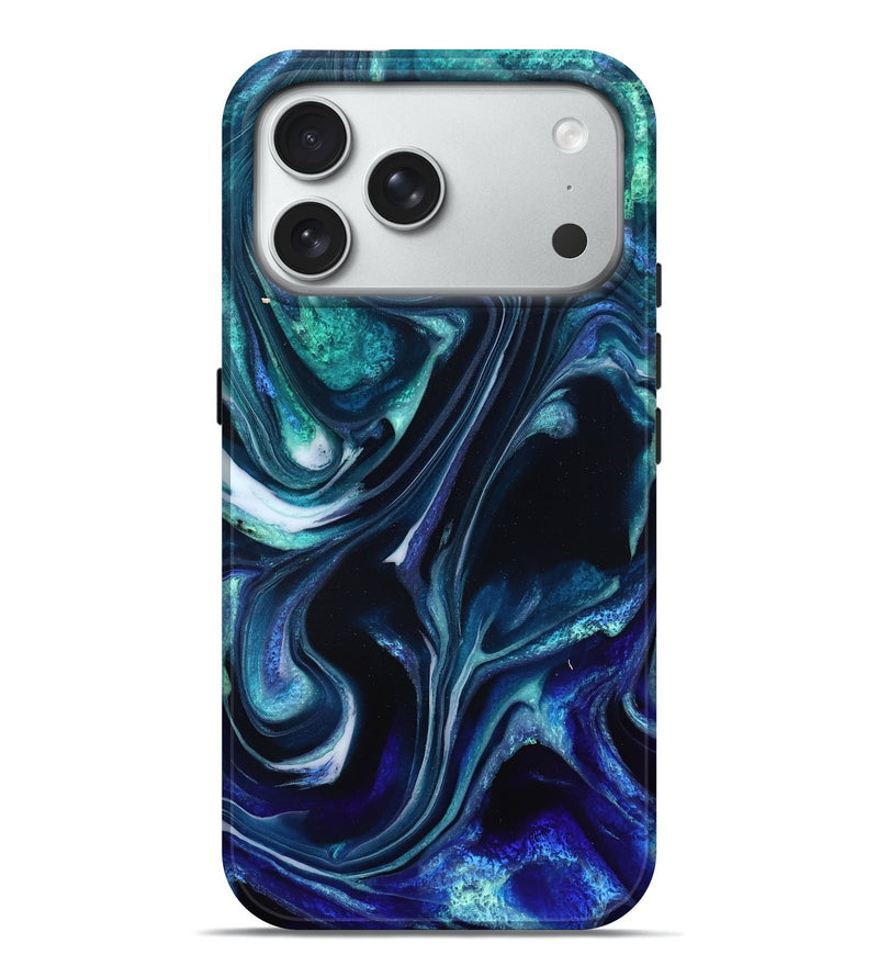 iPhone 18 Pro Max ResinArt Live Edge Phone Case - Miracle (Blue, 832052)
