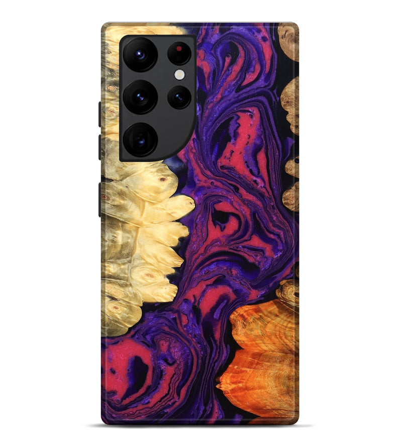 Galaxy S22 Ultra Wood Live Edge Phone Case - Reta (Purple, 832053)