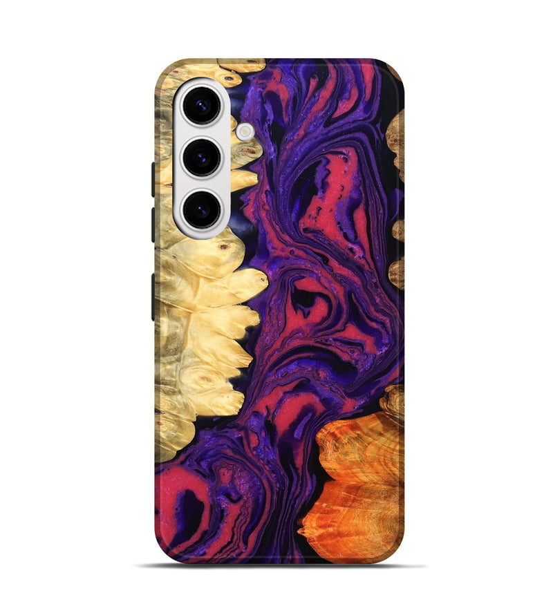 Galaxy S25 Wood Live Edge Phone Case - Reta (Purple, 832053)