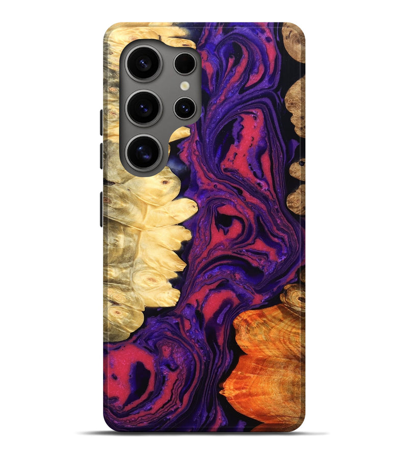 Galaxy S25 Ultra Wood Live Edge Phone Case - Reta (Purple, 832053)