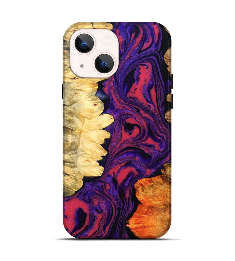 iPhone 13 Wood Live Edge Phone Case - Reta (Purple, 832053)
