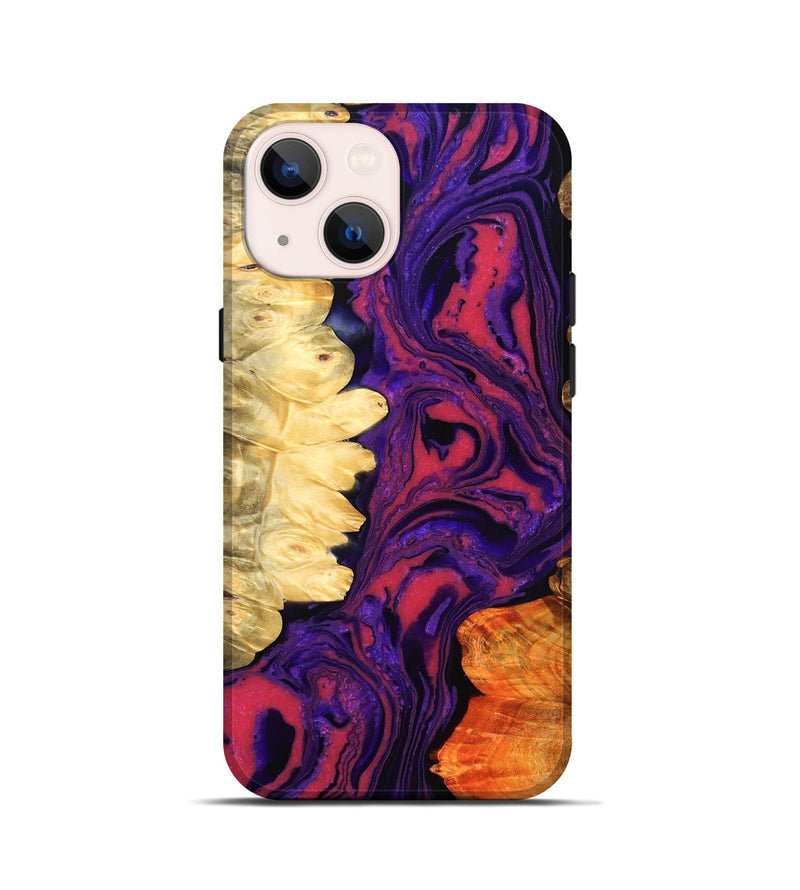 iPhone 13 mini Wood Live Edge Phone Case - Reta (Purple, 832053)