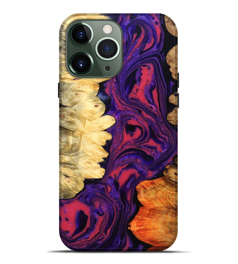 iPhone 13 Pro Max Wood Live Edge Phone Case - Reta (Purple, 832053)