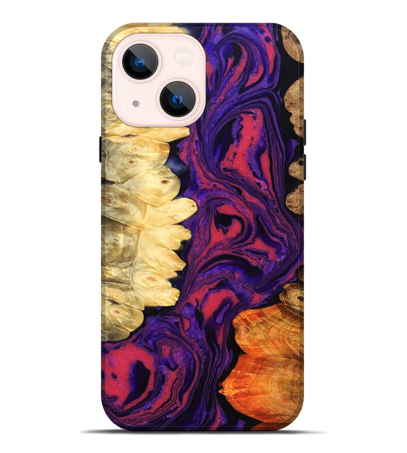 iPhone 14 Plus Wood Live Edge Phone Case - Reta (Purple, 832053)