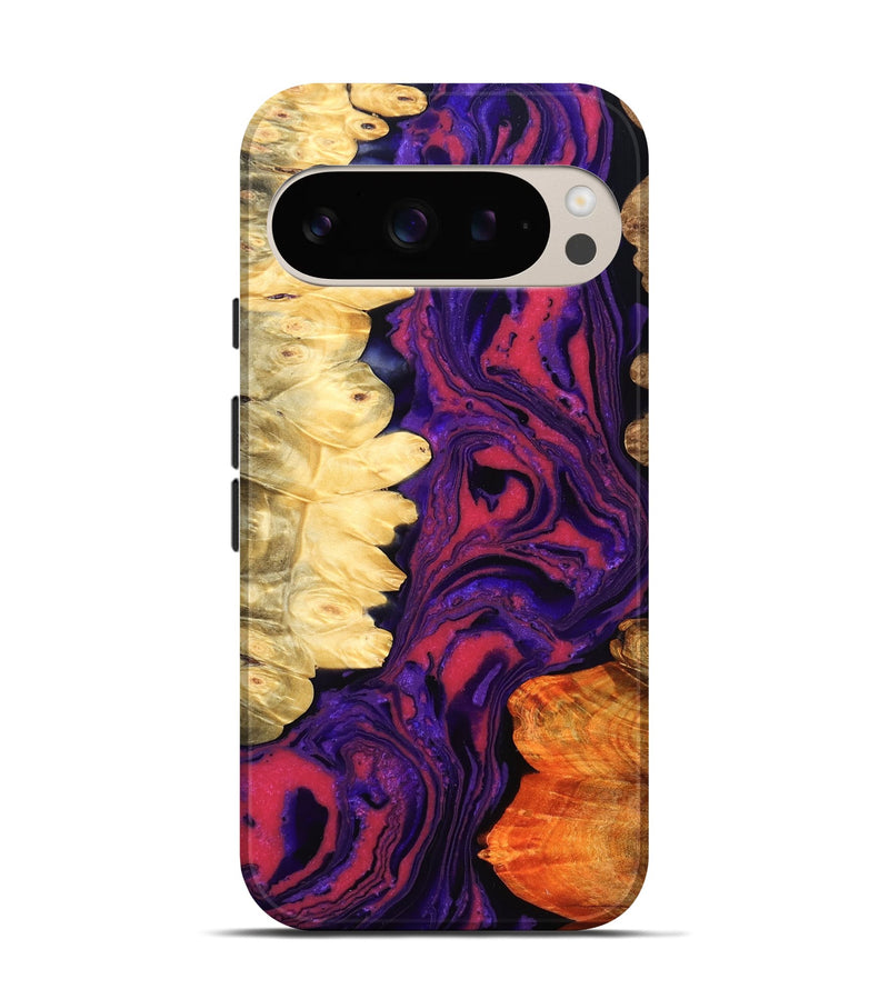 Pixel 9 Wood Live Edge Phone Case - Reta (Purple, 832053)
