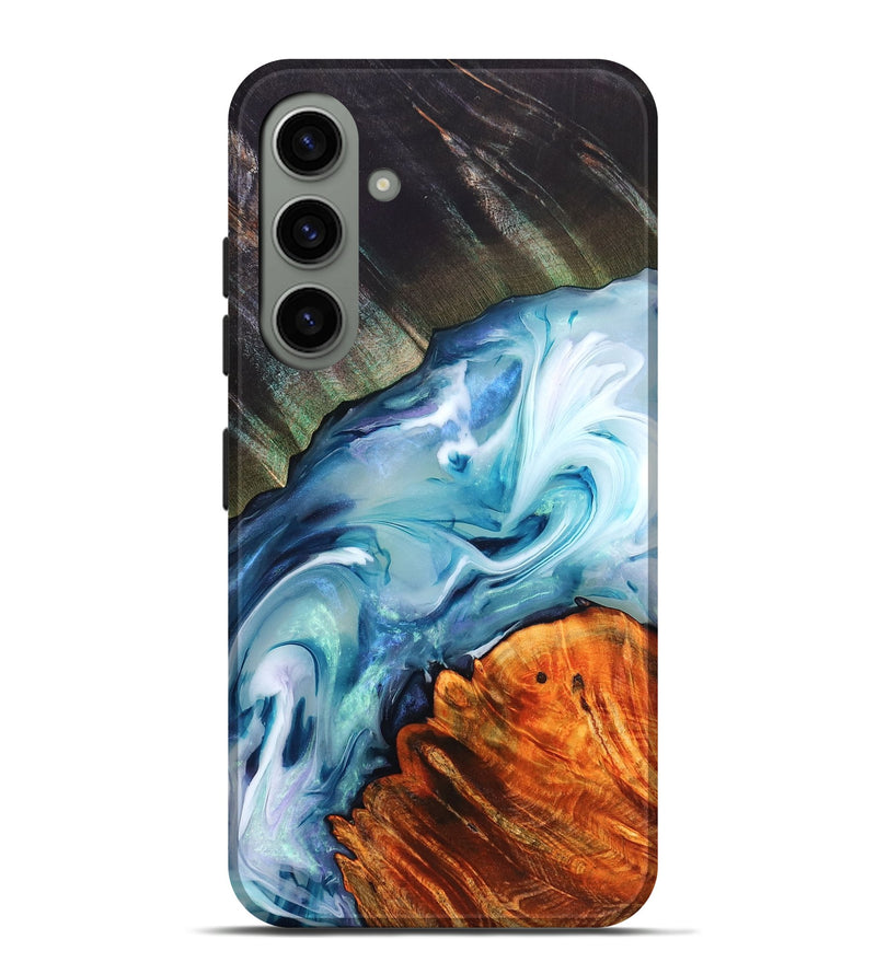 Galaxy S24 Plus Wood Live Edge Phone Case - Althea (Blue, 832054)