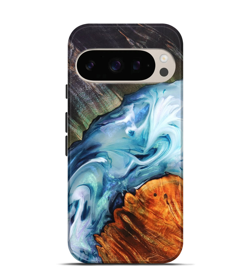 Pixel 10 Wood Live Edge Phone Case - Althea (Blue, 832054)