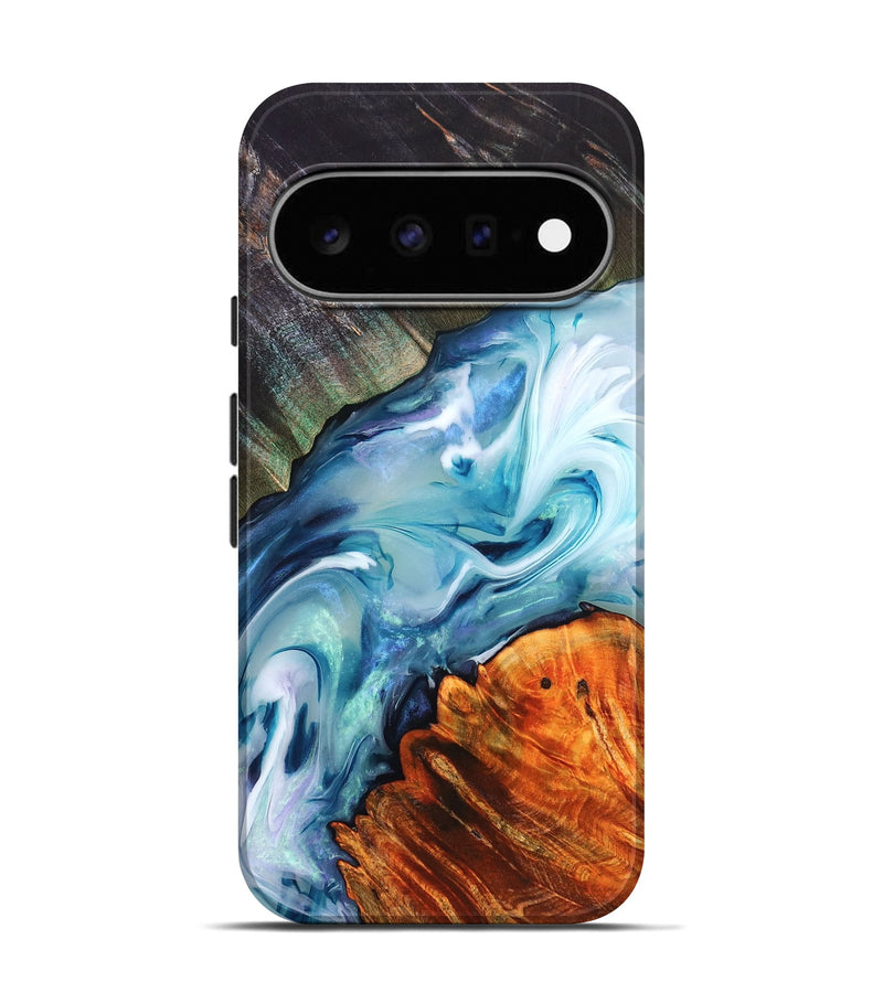 Pixel 11 Pro Wood Live Edge Phone Case - Althea (Blue, 832054)