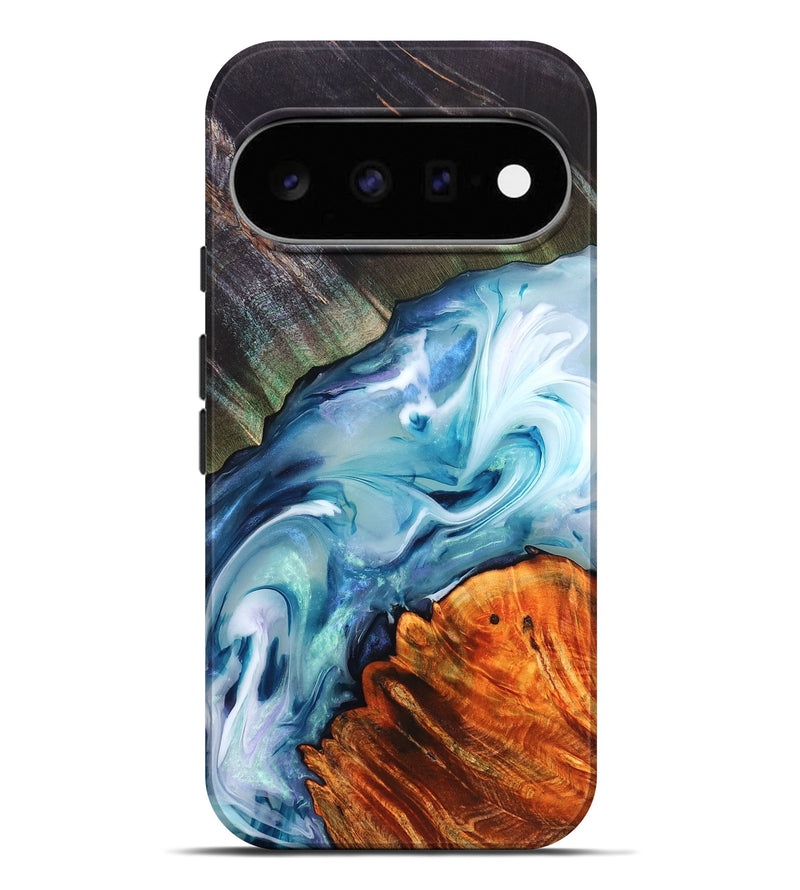 Pixel 11 Pro XL Wood Live Edge Phone Case - Althea (Blue, 832054)