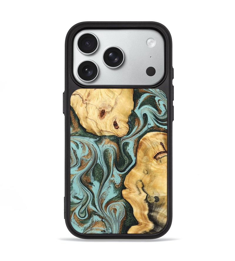 iPhone 18 Pro Wood Phone Case - Kiana (Green, 832058)