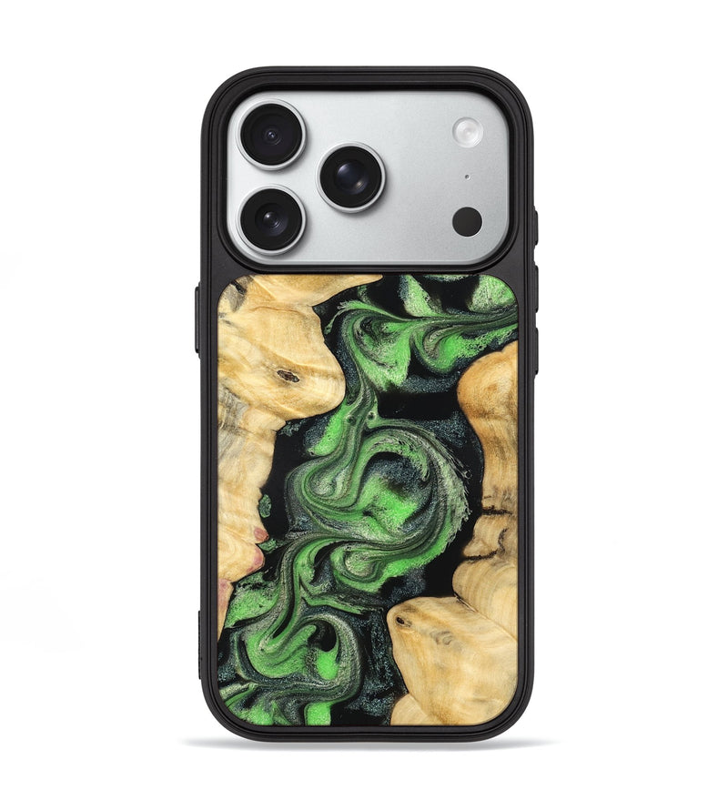 iPhone 18 Pro Wood Phone Case - Nannie (Green, 832059)