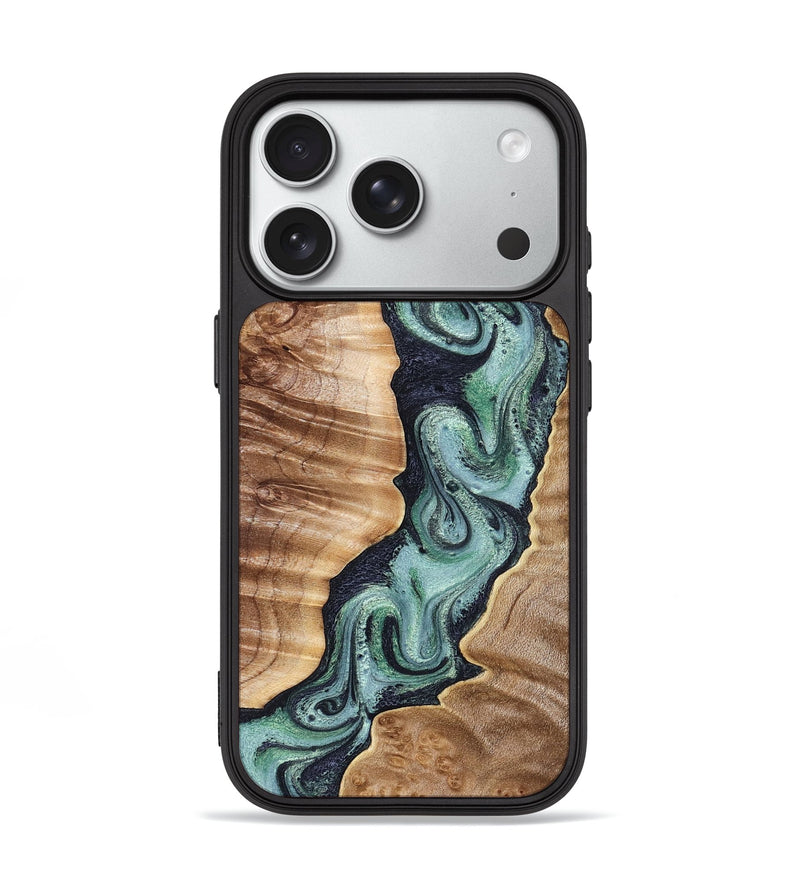 iPhone 18 Pro Wood Phone Case - Elsa (Green, 832060)