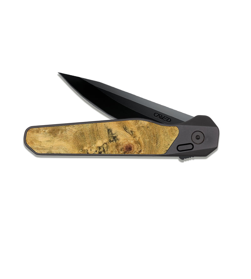 EDC Dark Slate Wood Pocket Knife - Queenie (Wood Burl, 832080)