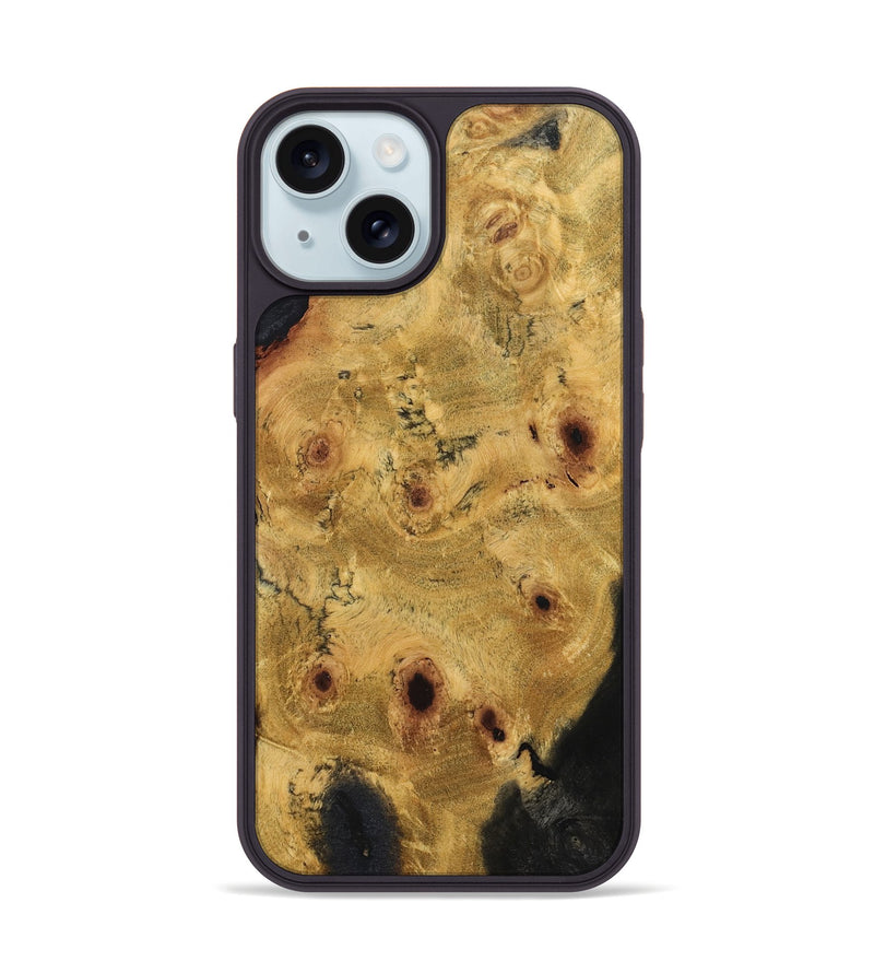 iPhone 15 Wood Phone Case - Queenie (Wood Burl, 832080)