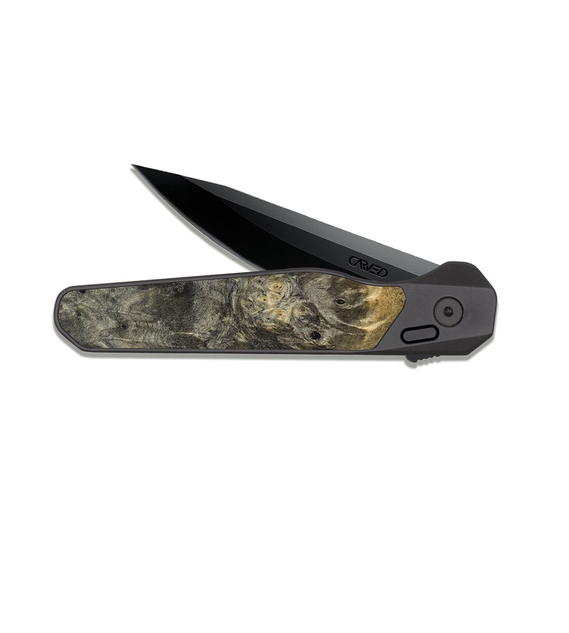 EDC Dark Slate Wood Pocket Knife - Jacob (Wood Burl, 832084)