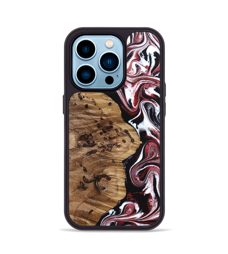 iPhone 14 Pro Wood Phone Case - Madisyn (Red, 832097)