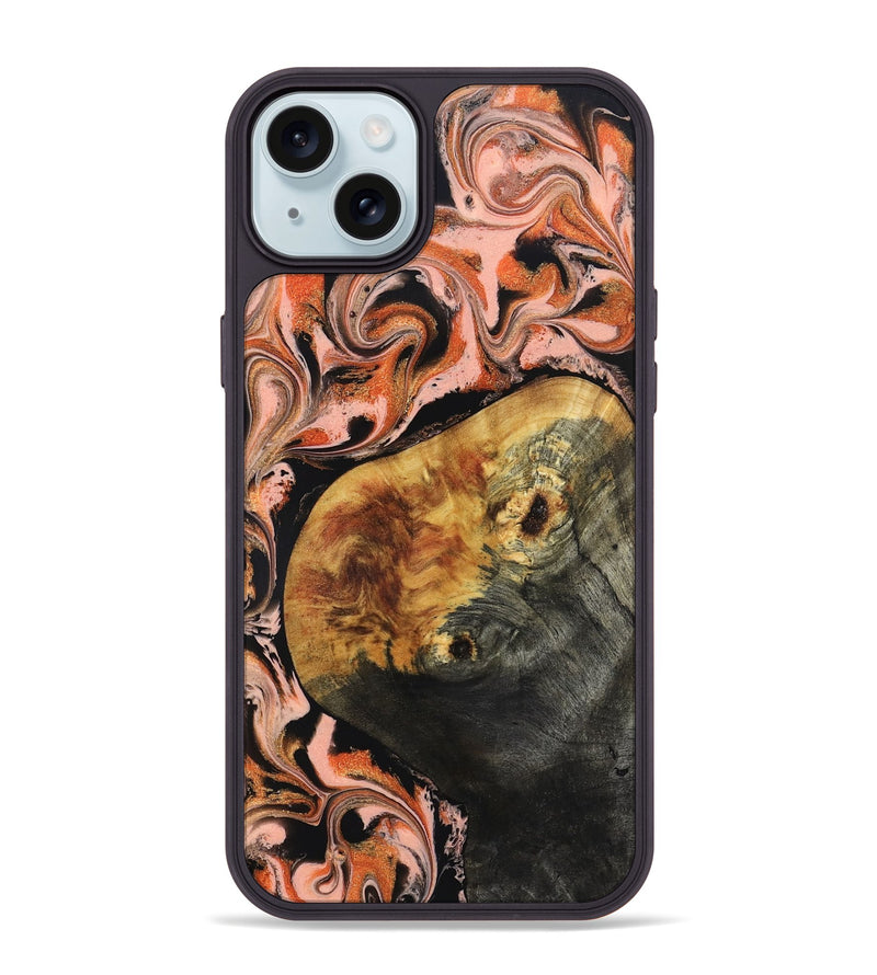 iPhone 15 Plus Wood Phone Case - Roslyn (Red, 832098)