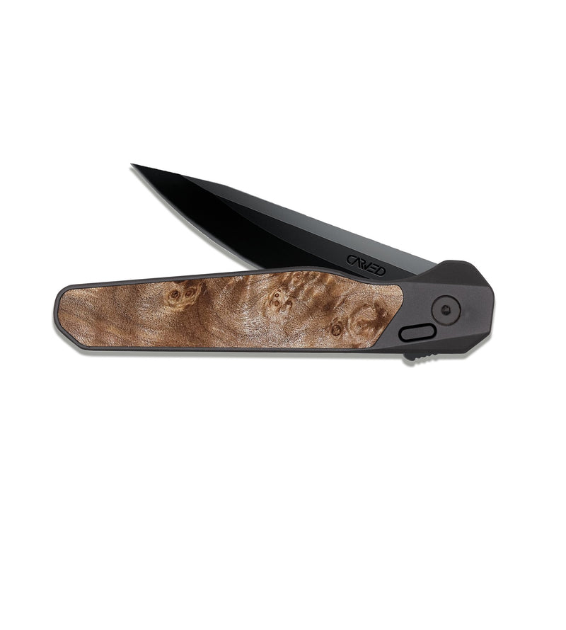 EDC Dark Slate Wood Pocket Knife - Jettie (Wood Burl, 832111)