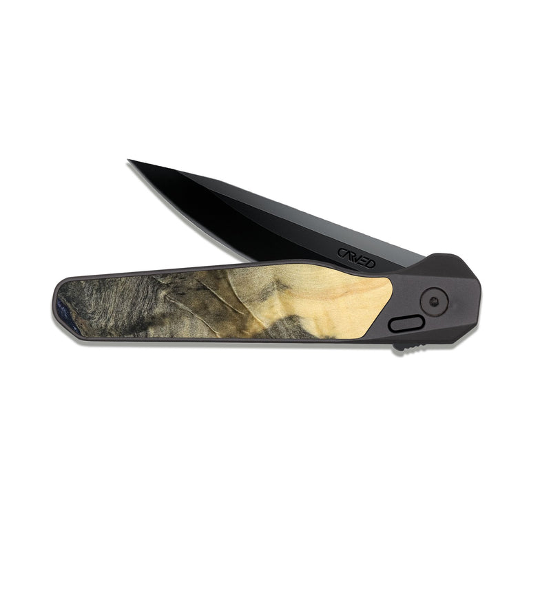 EDC Dark Slate Wood Pocket Knife - Salem (Wood Burl, 832112)