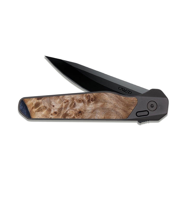 EDC Dark Slate Wood Pocket Knife - Idris (Wood Burl, 832113)