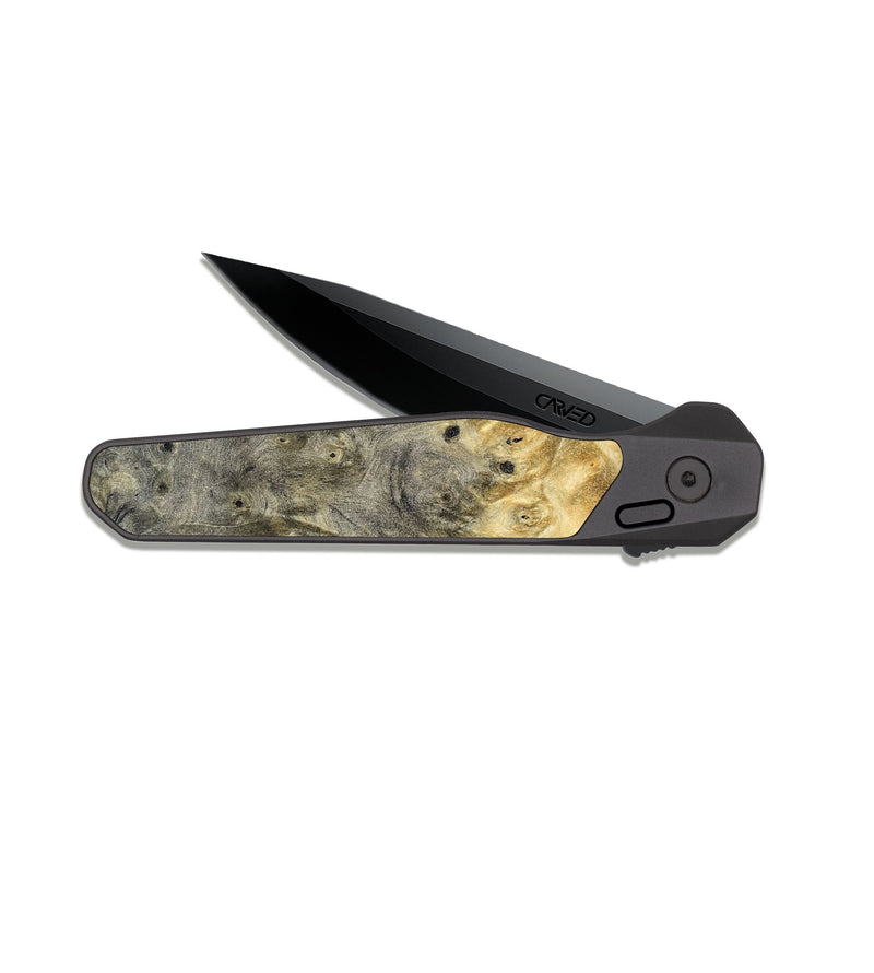 EDC Dark Slate Wood Pocket Knife - Vickey (Wood Burl, 832115)