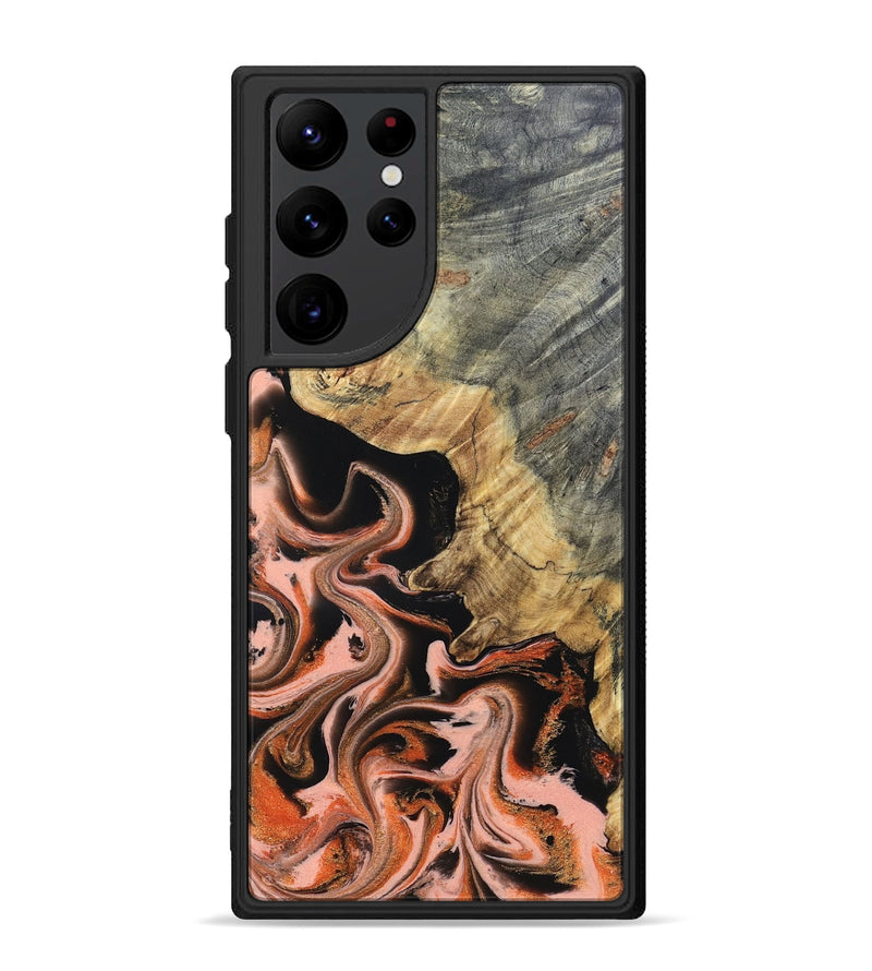 Galaxy S22 Ultra Wood Phone Case - Melvin (Red, 832117)