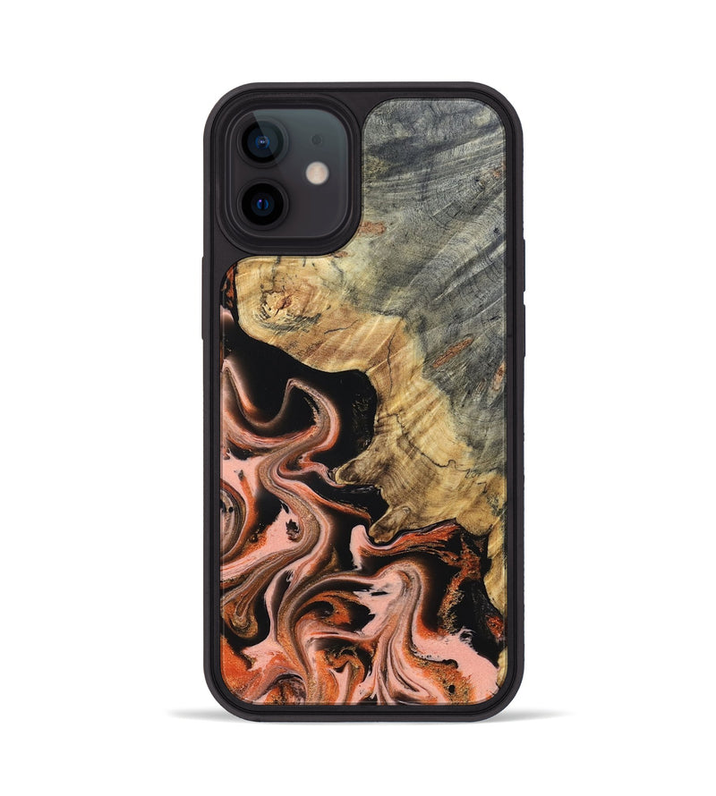 iPhone 12 Wood Phone Case - Melvin (Red, 832117)