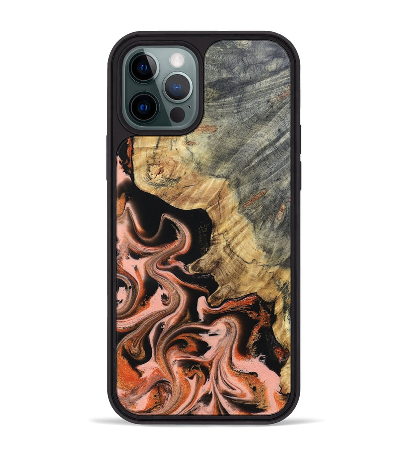 iPhone 12 Pro Max Wood Phone Case - Melvin (Red, 832117)