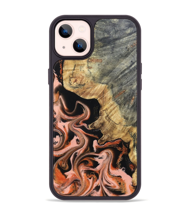iPhone 14 Plus Wood Phone Case - Melvin (Red, 832117)