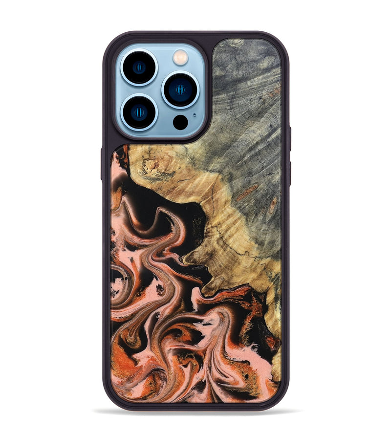 iPhone 14 Pro Max Wood Phone Case - Melvin (Red, 832117)