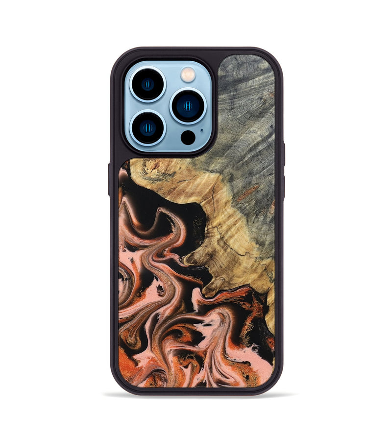 iPhone 14 Pro Wood Phone Case - Melvin (Red, 832117)