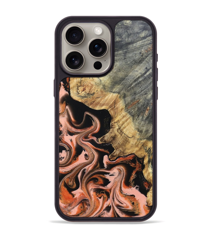 iPhone 15 Pro Max Wood Phone Case - Melvin (Red, 832117)
