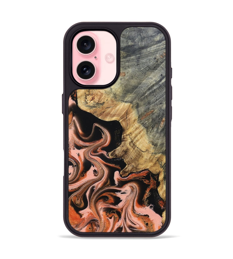 iPhone 16 Wood Phone Case - Melvin (Red, 832117)