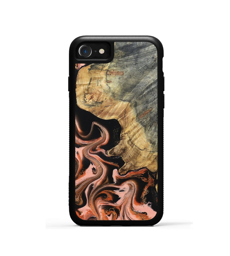 iPhone SE Wood Phone Case - Melvin (Red, 832117)