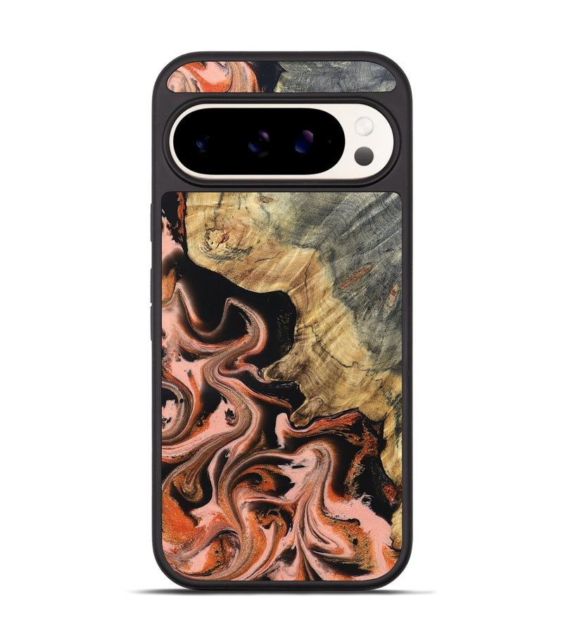 Pixel 9 Wood Phone Case - Melvin (Red, 832117)