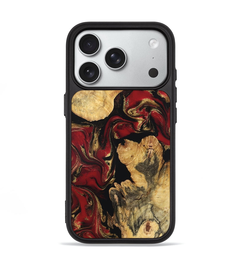 iPhone 18 Pro Wood Phone Case - Cecilia (Red, 832118)